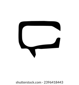 Comment icon. Simple style company support service poster background symbol. brand logo design element. Comment t-shirt printing. Vector for sticker.