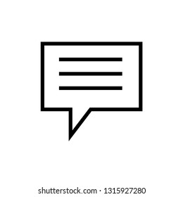 Comment icon. Social media sign