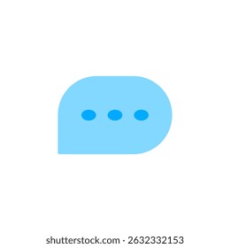 Comment icon speech bubble, simple flat style, illustration, logo sign symbol pictogram template, for ui or ux isolated on white for mobile app, editable