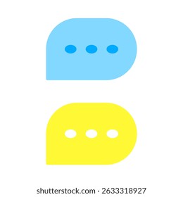 Comment icon speech bubble, simple flat style, illustration, logo sign symbol pictogram template, for ui or ux isolated on white for mobile app, editable
