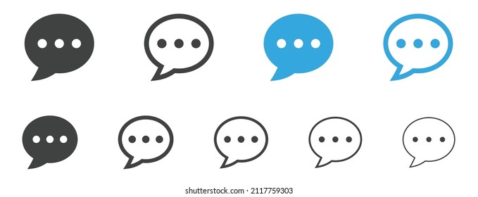 comment icon speech bubble symbol Chat message icons - talk message Bubble chat icon	
