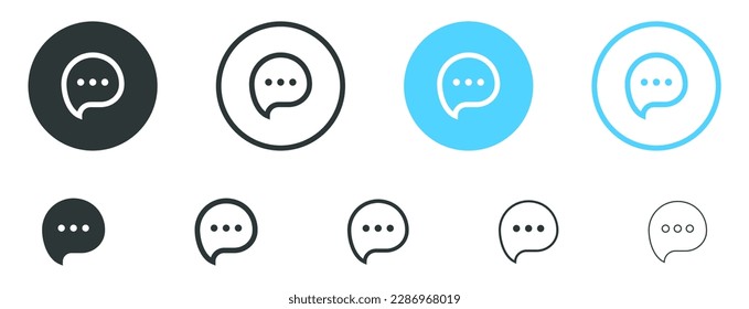 comment icon speech bubble symbol Chat message icons - talk message Bubble chat icon