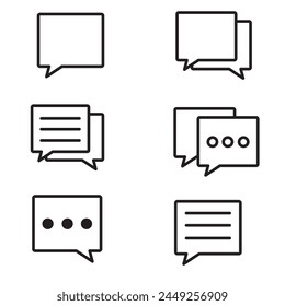 Chat Icon isoliert minimale einfache flache lineare Icon für Anwendung und Info-Grafik. Kommerzielle Linie Vektorgrafik Ikone für Websites und mobile minimalistische flache Design.