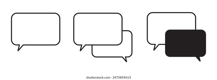 comment icon speech bubble symbol Chat message icons - talk message Bubble chat icon