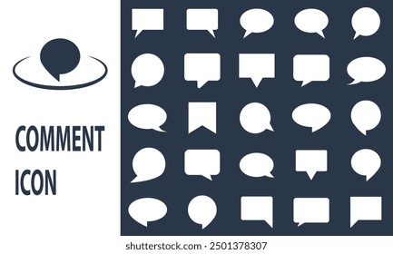 Kommentar Symbol Sprechblasen Symbol Chatnachricht Symbole . Talk Nachricht Bubble Chat-Symbol. Chat-Logo-Vorlage. Vektorgrafik. EPS 10	