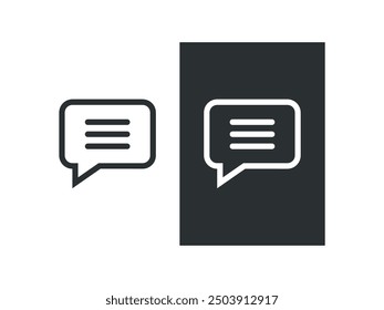 Comment Icon. speech bubble symbol Chat message icons - talk message Bubble chat icon