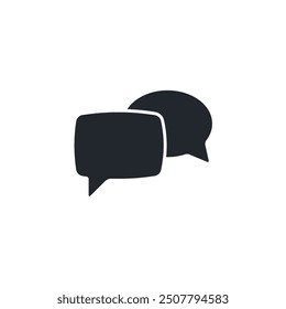 Icono de comentario. Plantilla del símbolo de la burbuja del discurso para la Ilustración vectorial gráfica y del logotipo de la colección del Diseño web