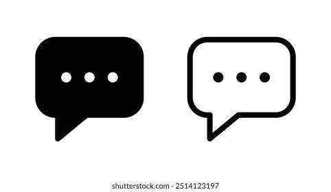 Comment icon speech bubble symbol.  Chat, message, message, sms, chat, chatting icon vector