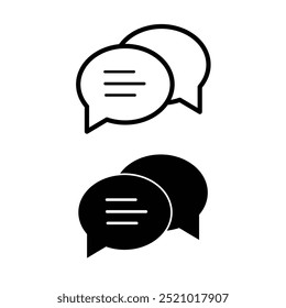 Comment icon speech bubble symbol. talk bubble collection . Cloud speech bubbles collection. Black speech bubble . Vector illustration