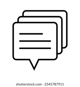 Comment icon speech bubble symbol. Speech bubble collection . Cloud speech bubbles collection. Black speech bubble . Vector illustration