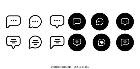 Comment icon speech bubble symbol. Speech bubble collection