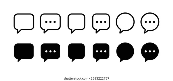 Comment icon speech bubble symbol. Speech bubble collection 