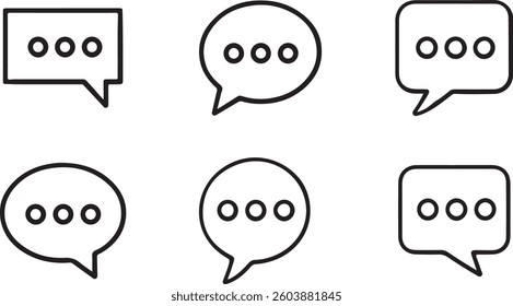 Comment icon speech bubble symbol. Speech bubble collection . Cloud speech bubbles collection. Black speech bubble . Vector illustration