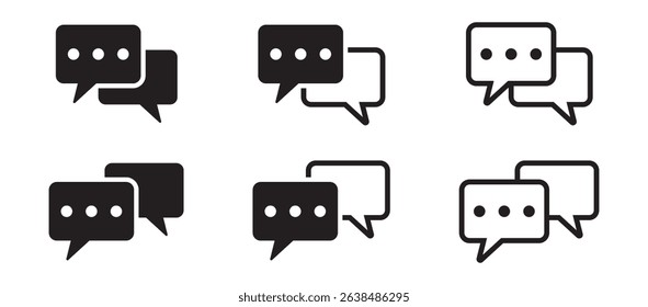 Comment icon speech bubble symbol. Speech bubble collection . Cloud speech bubbles collection.