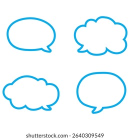 Comment icon speech bubble symbol. Speech bubble collection . Cloud speech bubbles collection. Black speech bubble . Vector illustration
