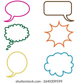 Comment icon speech bubble symbol. Speech bubble collection . Cloud speech bubbles collection. Black speech bubble . Vector illustration 