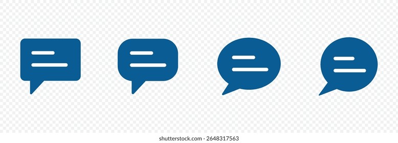 comment icon speech bubble symbol Chat message icons - talk message Bubble chat icon. Comment icon set . eps 10