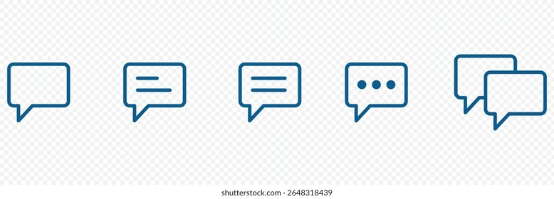 icono de comentario símbolo de burbuja de discurso Iconos de mensaje de chat - mensaje de conversación Icono de chat de burbuja.  Símbolo de comentario de moda. 