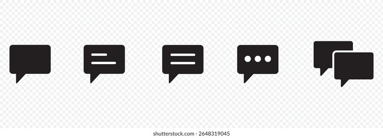 comment icon speech bubble symbol Chat message icons - talk message Bubble chat icon. eps 10