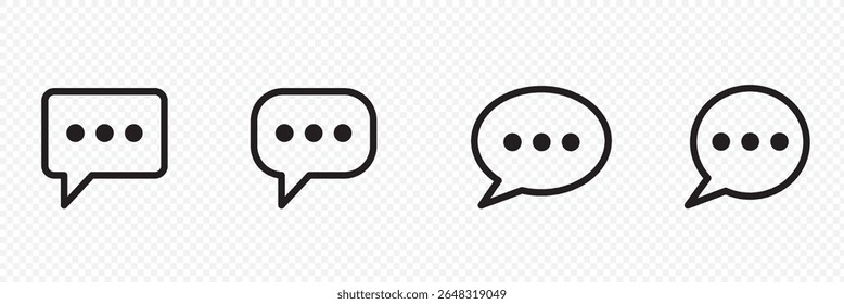 comment icon speech bubble symbol Chat message icons - talk message Bubble chat icon. eps 10