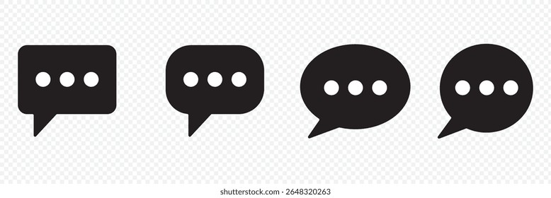Icono de comentario Símbolo de burbuja de discurso . Icono de chat. Iconos de chat de línea para diseño plano. 