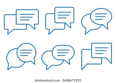 icono de comentario símbolo de burbuja de discurso. conjunto de iconos de comentarios. icono de chat.