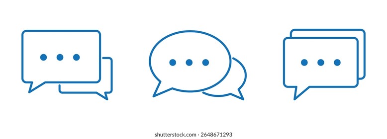icono de comentario símbolo de burbuja de discurso. conjunto de iconos de comentarios. icono de chat.