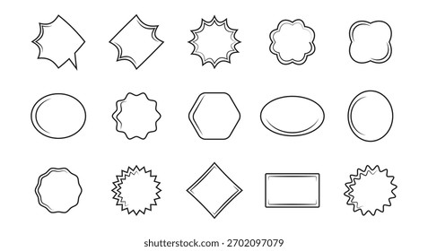 Kommentar Symbol Sprechblase Symbol. Sprechblasensammlung . Sammlung von Wolkensprechblasen. Vektorgrafik.