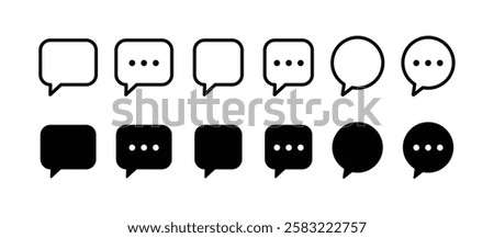 Comment icon speech bubble symbol. Speech bubble collection 