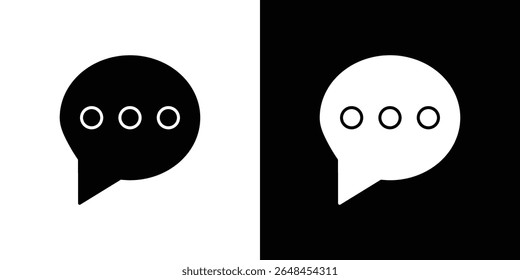 Comment icon symbol collection. Flat vector stock illustration.