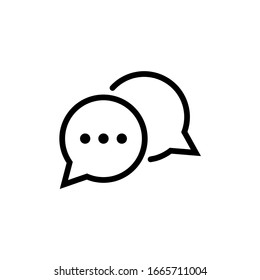 Símbolo de icono de comentario. Diseño vectorial de icono de burbuja de voz
