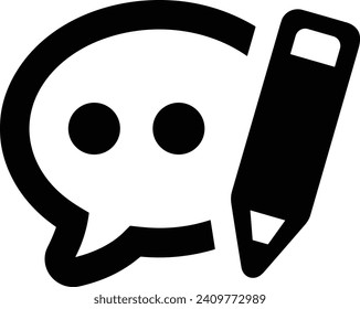 Comment icon symbol vector image. Illustration of the chat social media concept design image