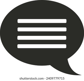 Icono de comentario imagen vectorial. Ilustración de la imagen de diseño del concepto de chat en medios sociales