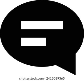 Icono de comentario imagen vectorial. Ilustración de la imagen de diseño del concepto de chat en medios sociales