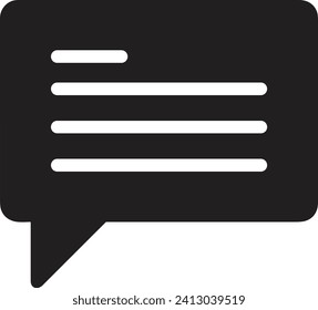 Icono de comentario imagen vectorial. Ilustración de la imagen de diseño del concepto de chat en medios sociales