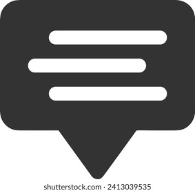 Icono de comentario imagen vectorial. Ilustración de la imagen de diseño del concepto de chat en medios sociales