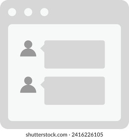 Symbol für Kommentare, Vektorbild. Illustration des Chat-Konzepts für Social Media-Design-Bild