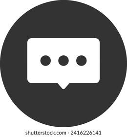 Icono de comentario imagen vectorial. Ilustración de la imagen de diseño del concepto de chat en medios sociales