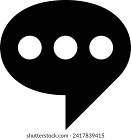 Icono de comentario imagen vectorial. Ilustración de la imagen de diseño del concepto de chat en medios sociales