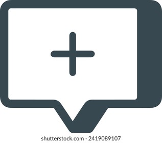 Symbol für Kommentare, Vektorbild. Illustration des Chat-Konzepts für Social Media-Design-Bild