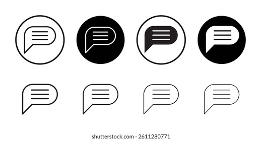 Comment icon Thin line art collection