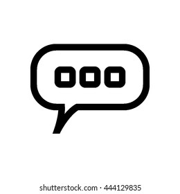comment Icon. thin negotiate logo. vector.