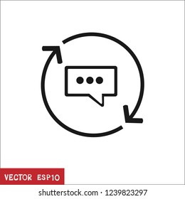Comment icon in trendy flat style isolated background. comment symbol for your web site design, logo, app, UI. Vector illustration, EPS10.