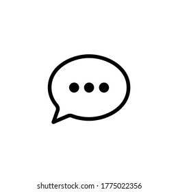 Vector de icono de comentario. Chat, símbolo de icono de conversación