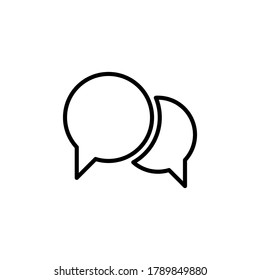 Comment icon vector. Chat symbol on white background. Editable