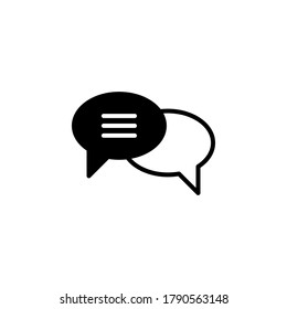 Comment icon vector. Chat symbol illustration on white background