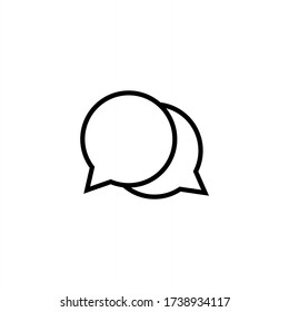 Comment icon vector. Conversation, Speech bubble icon symbol