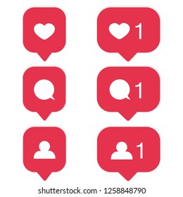 comment icon vector. Follower icon vector. Social media. Social network. Notification Icon.