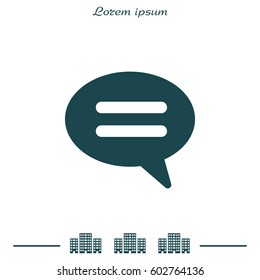comment icon. vector illustration