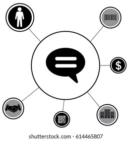 comment icon. vector illustration